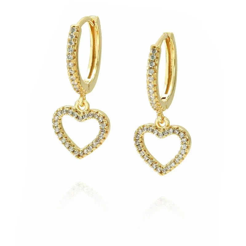 Срібна сережка-сердечко 925 проби