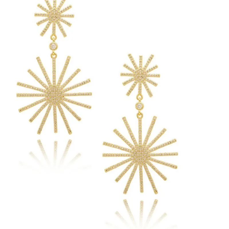 Висячі сережки Big Micro Pave