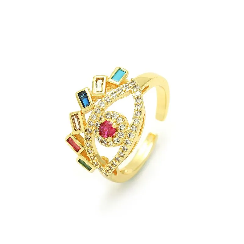 Регульоване позолочене кільце Evil Eye