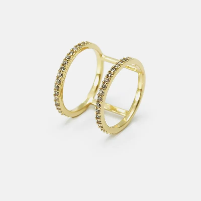 Позолочена модна каблучка для жінок