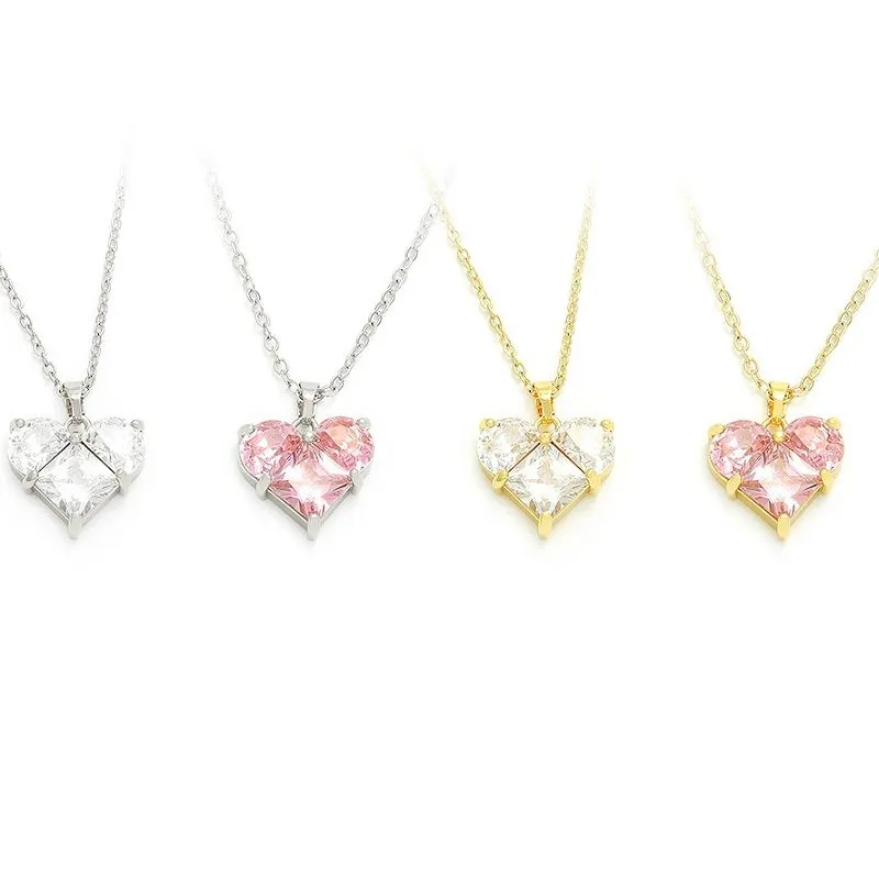 Романтичний позолочений кулон у формі серця