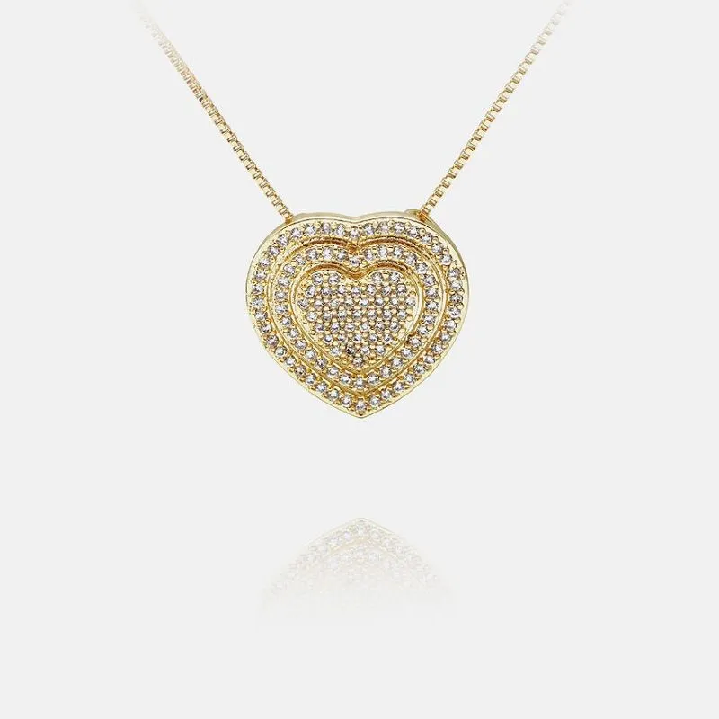 Унікальна підвіска з цирконовим серцем